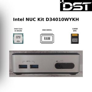 Mini PC Intel NUC Kit D34010WYKH Intel Core i3-4010U 1.70GHz 8GB DDR4 128GB SSD Silver Black
