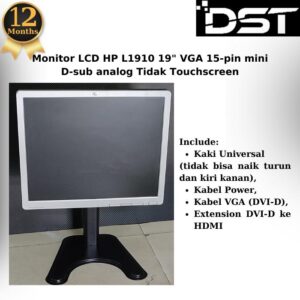 Monitor LCD HP L1910 19" VGA 15pin mini D-sub analog Tidak Touchscreen