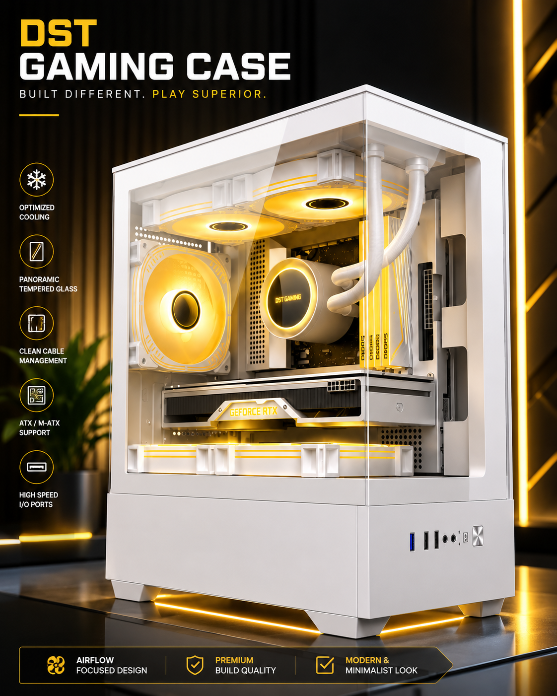 DST Gaming Case A501W ( White )