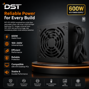 DST 600W Gaming PSU Black